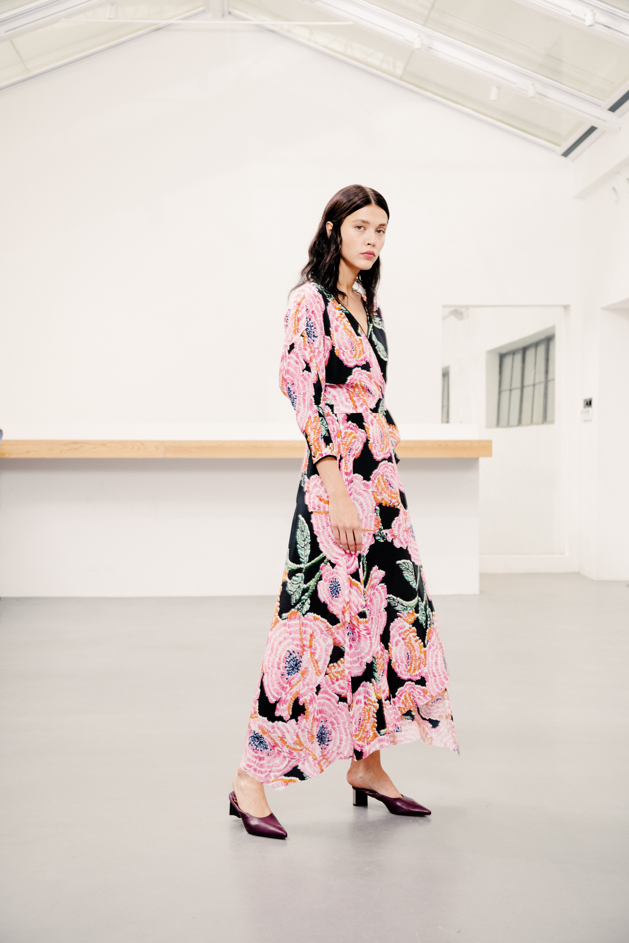 SILK WRAP DRESS by FANG